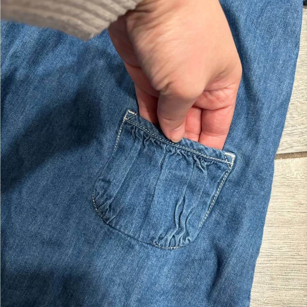 Hanna Andersson Stylish Blue Denim 100% Dress Size 110 - Picture 3 of 7